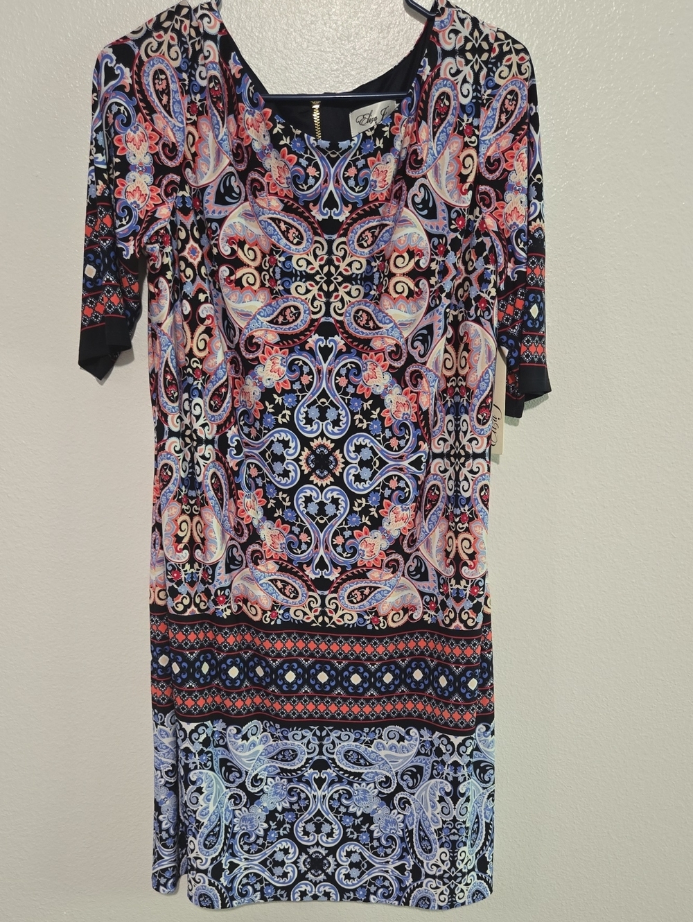 Eliza J Multicolor Patterned Dress.  Brand New.  Size 12